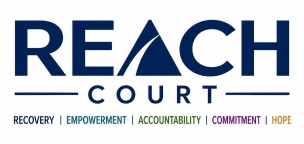 REACH Court logo with words appearing below: Recovery, Empowerment, Accountability, Commitment, Hope
